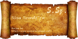 Sisa Szonóra névjegykártya